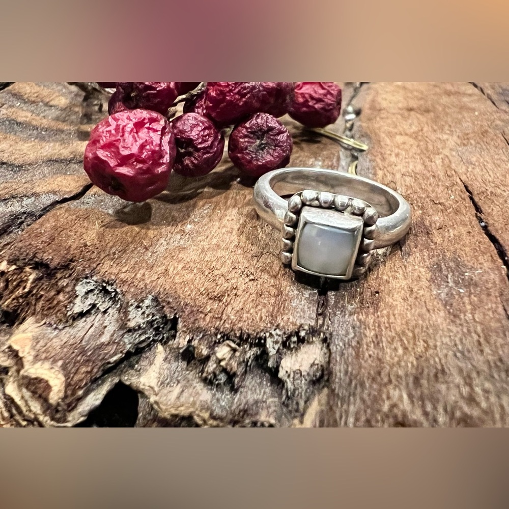 SILPADA Freshwater Pearl Ring Square Pearlescent White Sterling Silver 6